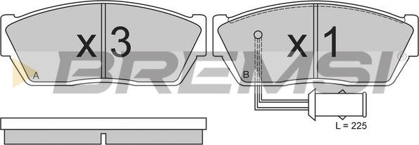 Bremsi BP2355 - Kit de plaquettes de frein, frein à disque cwaw.fr