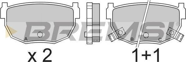 Bremsi BP2357 - Kit de plaquettes de frein, frein à disque cwaw.fr