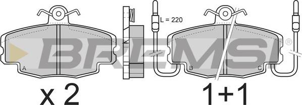 Bremsi BP2360 - Kit de plaquettes de frein, frein à disque cwaw.fr