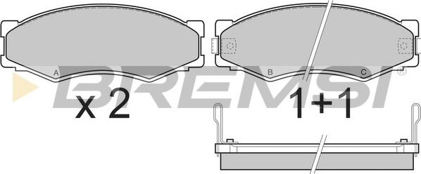 Bremsi BP2301 - Kit de plaquettes de frein, frein à disque cwaw.fr