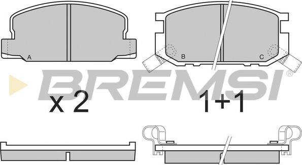 Bremsi BP2308 - Kit de plaquettes de frein, frein à disque cwaw.fr