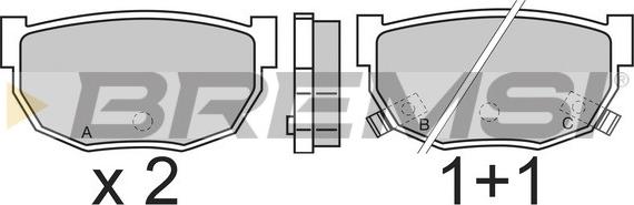 Bremsi BP2303 - Kit de plaquettes de frein, frein à disque cwaw.fr