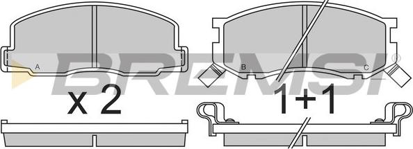 Bremsi BP2307 - Kit de plaquettes de frein, frein à disque cwaw.fr