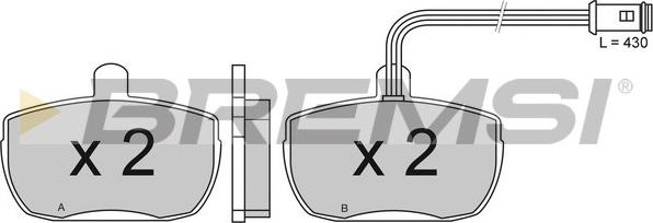 Bremsi BP2315-1 - Kit de plaquettes de frein, frein à disque cwaw.fr