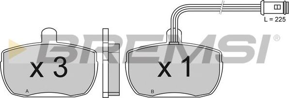 Bremsi BP2315 - Kit de plaquettes de frein, frein à disque cwaw.fr