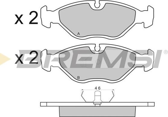 Bremsi BP2380 - Kit de plaquettes de frein, frein à disque cwaw.fr