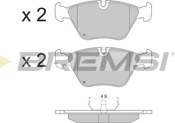 Bremsi BP2381 - Kit de plaquettes de frein, frein à disque cwaw.fr