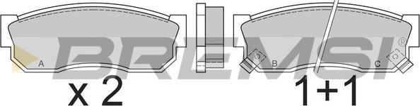 Bremsi BP2388 - Kit de plaquettes de frein, frein à disque cwaw.fr