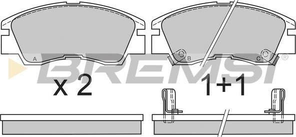 Bremsi BP2387 - Kit de plaquettes de frein, frein à disque cwaw.fr