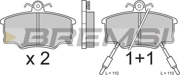 Bremsi BP2339 - Kit de plaquettes de frein, frein à disque cwaw.fr