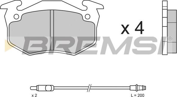 Bremsi BP2334 - Kit de plaquettes de frein, frein à disque cwaw.fr