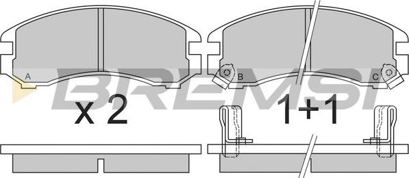 Bremsi BP2332 - Kit de plaquettes de frein, frein à disque cwaw.fr