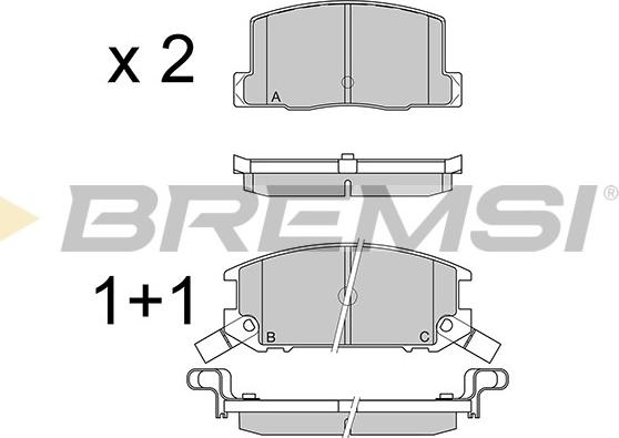 Bremsi BP2325 - Kit de plaquettes de frein, frein à disque cwaw.fr