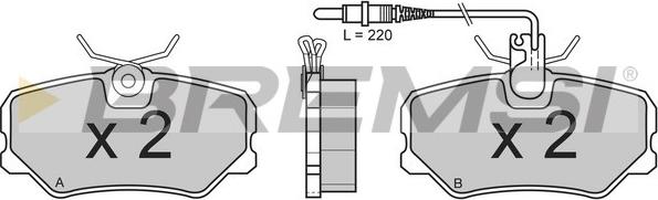 Bremsi BP2379 - Kit de plaquettes de frein, frein à disque cwaw.fr