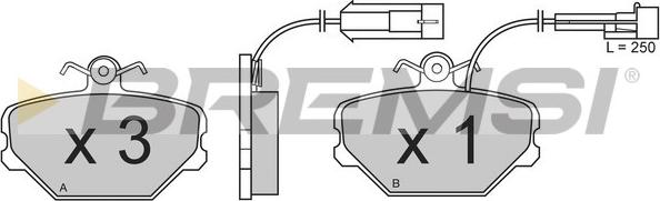 Bremsi BP2375 - Kit de plaquettes de frein, frein à disque cwaw.fr