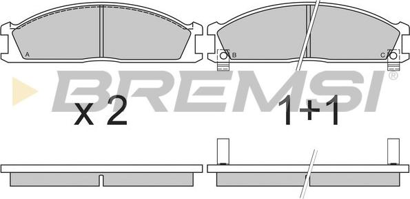 Bremsi BP2370 - Kit de plaquettes de frein, frein à disque cwaw.fr