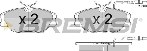 Bremsi BP2373 - Kit de plaquettes de frein, frein à disque cwaw.fr