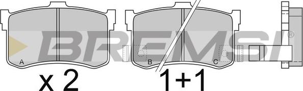 Bremsi BP2372 - Kit de plaquettes de frein, frein à disque cwaw.fr