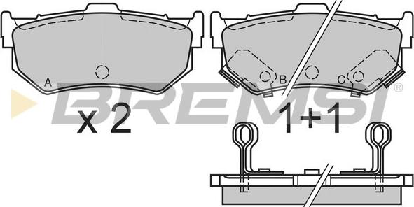 Bremsi BP2291 - Kit de plaquettes de frein, frein à disque cwaw.fr