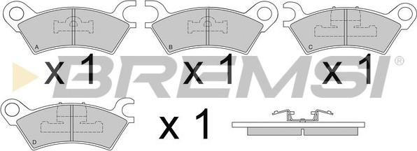 Bremsi BP2250 - Kit de plaquettes de frein, frein à disque cwaw.fr