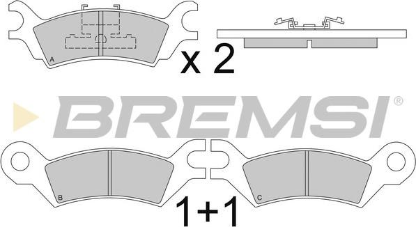 Bremsi BP2251 - Kit de plaquettes de frein, frein à disque cwaw.fr