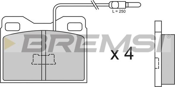 Bremsi BP2264 - Kit de plaquettes de frein, frein à disque cwaw.fr