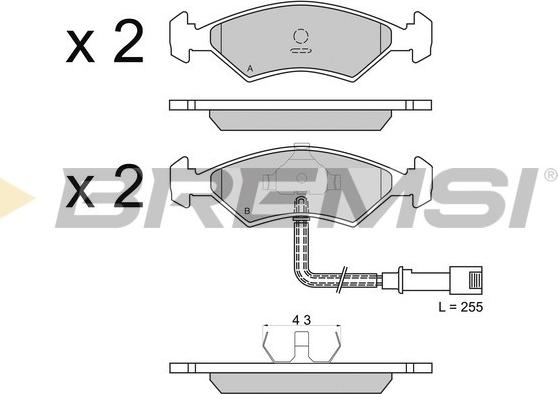 Bremsi BP2266 - Kit de plaquettes de frein, frein à disque cwaw.fr