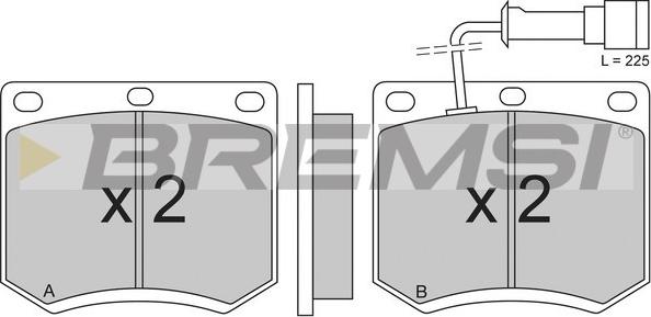 Bremsi BP2205 - Kit de plaquettes de frein, frein à disque cwaw.fr