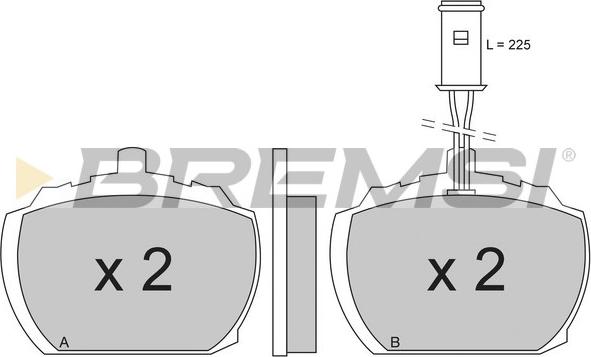 Bremsi BP2207 - Kit de plaquettes de frein, frein à disque cwaw.fr