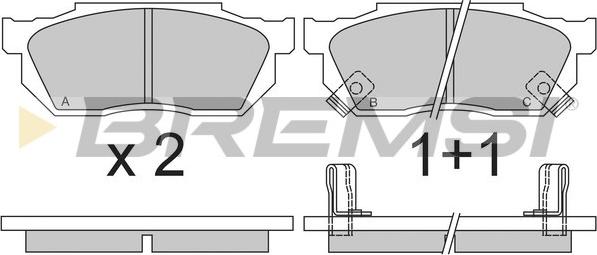 Bremsi BP2289 - Kit de plaquettes de frein, frein à disque cwaw.fr