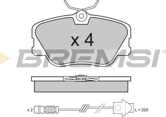 Bremsi BP2286 - Kit de plaquettes de frein, frein à disque cwaw.fr