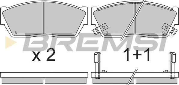 Bremsi BP2288 - Kit de plaquettes de frein, frein à disque cwaw.fr