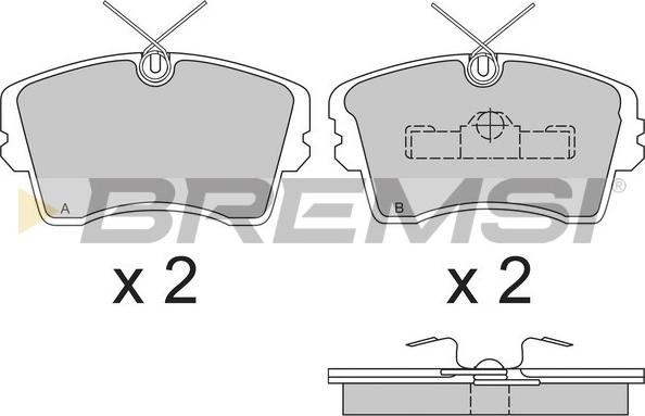 Bremsi BP2283 - Kit de plaquettes de frein, frein à disque cwaw.fr