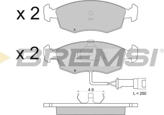 Bremsi BP2282 - Kit de plaquettes de frein, frein à disque cwaw.fr