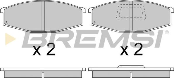 Bremsi BP2235 - Kit de plaquettes de frein, frein à disque cwaw.fr