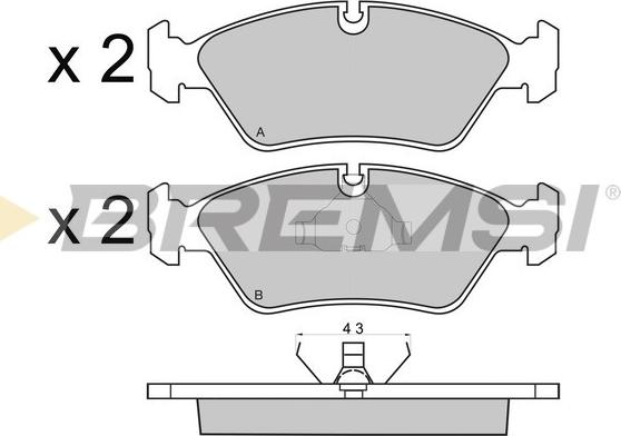 Bremsi BP2231 - Kit de plaquettes de frein, frein à disque cwaw.fr