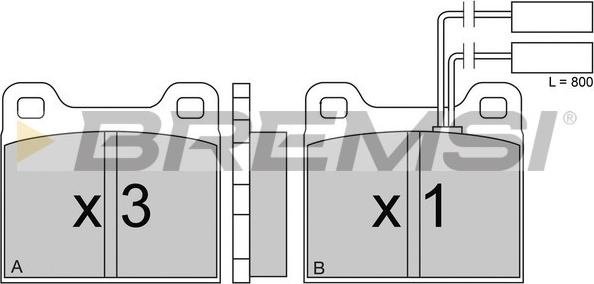 Bremsi BP2224 - Kit de plaquettes de frein, frein à disque cwaw.fr