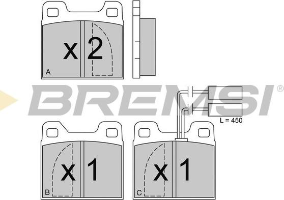 Bremsi BP2225 - Kit de plaquettes de frein, frein à disque cwaw.fr