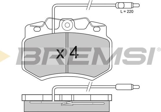 Bremsi BP2276-1 - Kit de plaquettes de frein, frein à disque cwaw.fr