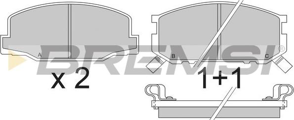 Bremsi BP2272 - Kit de plaquettes de frein, frein à disque cwaw.fr