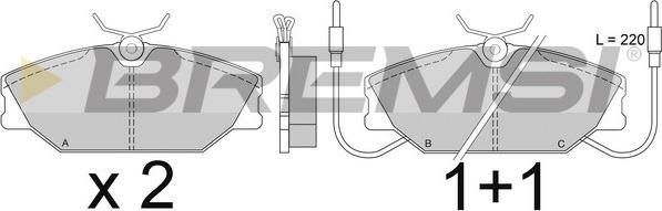 Bremsi BP2277 - Kit de plaquettes de frein, frein à disque cwaw.fr