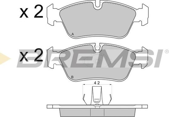 Bremsi BP2745 - Kit de plaquettes de frein, frein à disque cwaw.fr