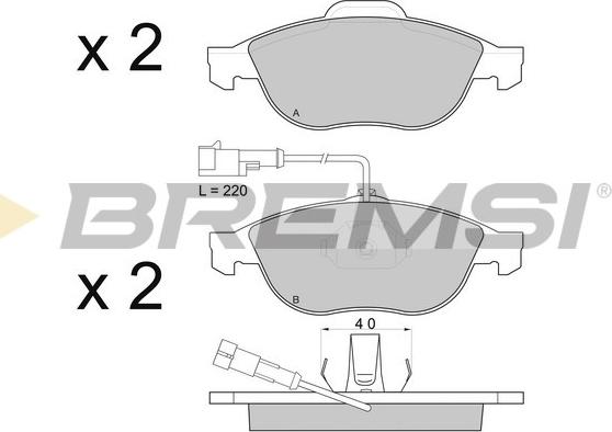 Bremsi BP2746 - Kit de plaquettes de frein, frein à disque cwaw.fr