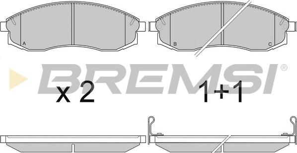 Bremsi BP2743 - Kit de plaquettes de frein, frein à disque cwaw.fr