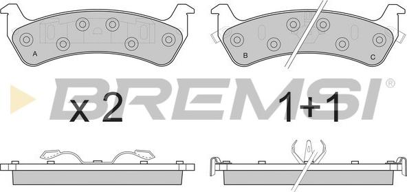 Bremsi BP2747 - Kit de plaquettes de frein, frein à disque cwaw.fr