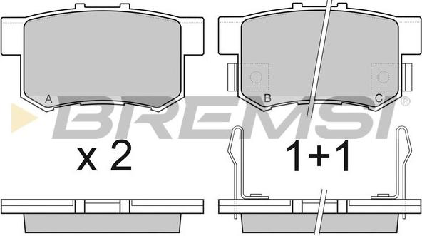 Bremsi BP2750 - Kit de plaquettes de frein, frein à disque cwaw.fr