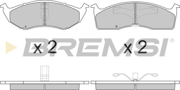 Bremsi BP2765 - Kit de plaquettes de frein, frein à disque cwaw.fr