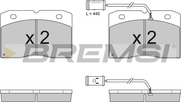 Bremsi BP2768 - Kit de plaquettes de frein, frein à disque cwaw.fr