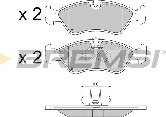 Bremsi BP2704 - Kit de plaquettes de frein, frein à disque cwaw.fr