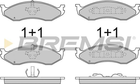 Bremsi BP2715 - Kit de plaquettes de frein, frein à disque cwaw.fr